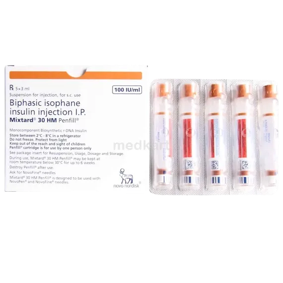 mixtard 30/70 penfill 3 ml